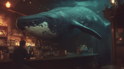 Whale Playing Games at a Bar