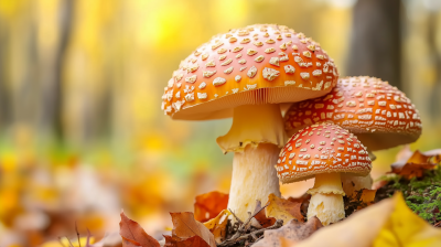 Autumn Mushroom Close-Up