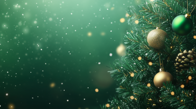 Green Christmas Decoration Background