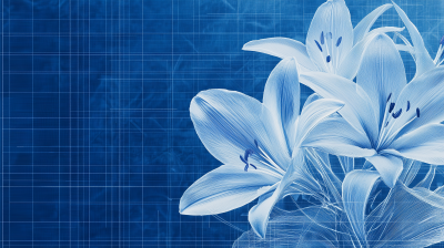 Ocean Lilies on Blueprint