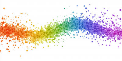 Rainbow Pixel Wave