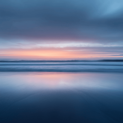 Serene Sunrise Over Coast