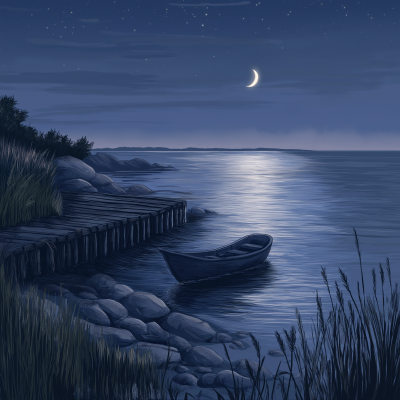 Tranquil Coastal Night