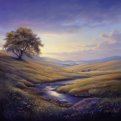 Serene Dusk Landscape