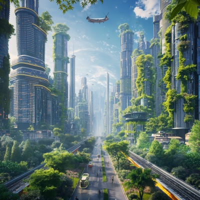 Futuristic Vertical Gardens City