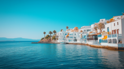 Greek Beach View from Boat