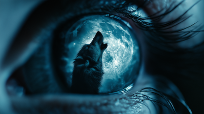 Wolf Reflection in Eye