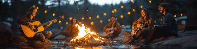 Evening Bonfire Gathering