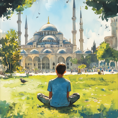 Sultanahmet Mosque Garden Prayer