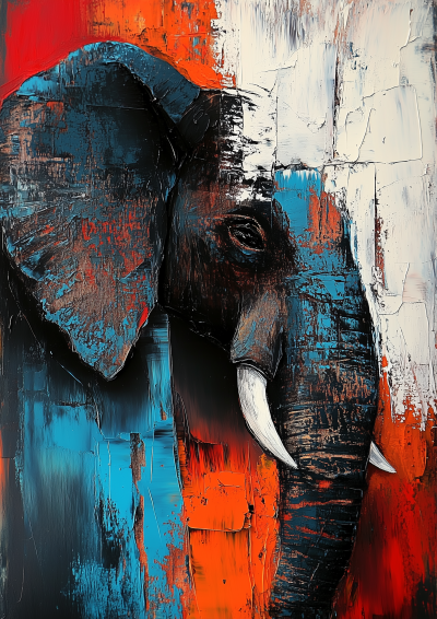 Mystical Elephant Abstract