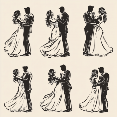 Bride and Groom Dancing