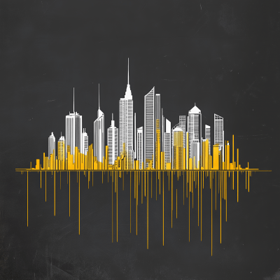 Minimalistic City Skyline Outline