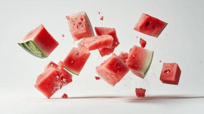 Exploded Watermelon Cubes