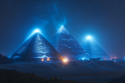 Pyramids at Night