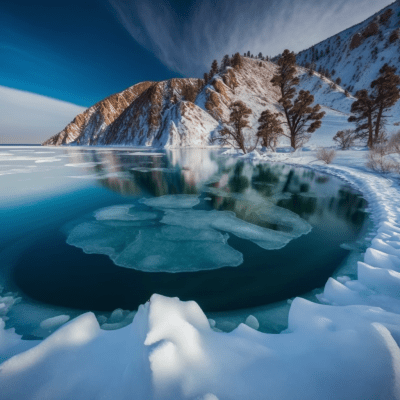 Winter at Baikal Lake