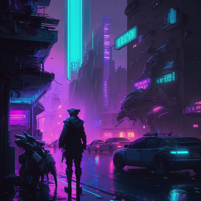 Cyberpunk Street Scene