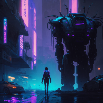 Neon Cyberpunk Street