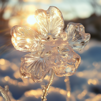 Ice Flower in the Sun