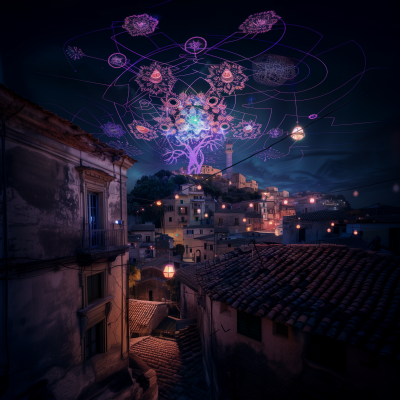 Psychedelic Rooftop Dream