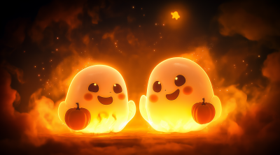 Happy Halloween Ghosts