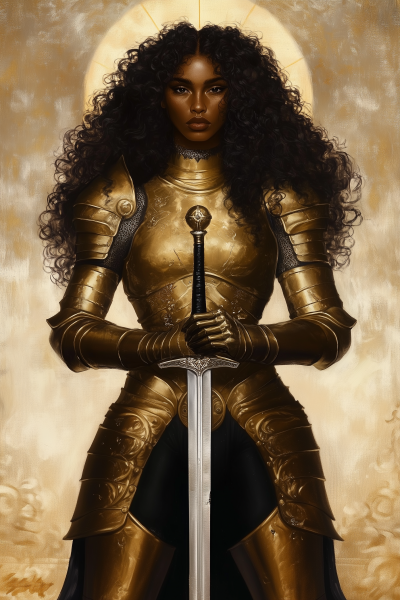 Warrior with Golden Armor