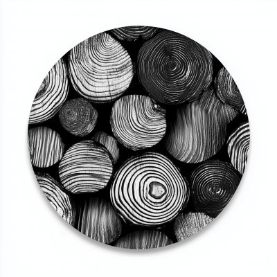 Wood Texture Circle Design