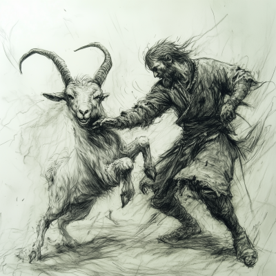 Medieval Combat with Goat