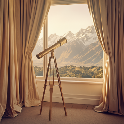 Elegant Telescope by the Window