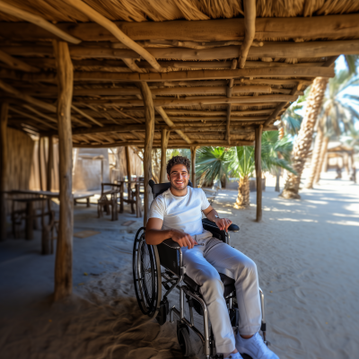 Smiling Israeli Man in African Safari