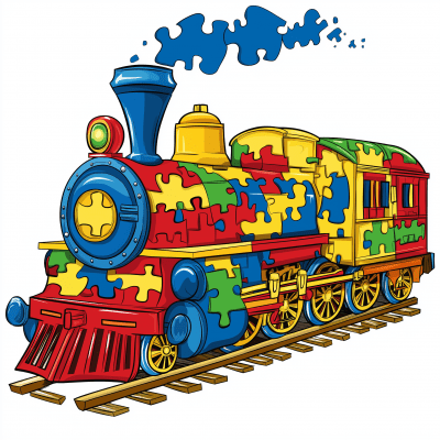 Colorful Puzzle Train