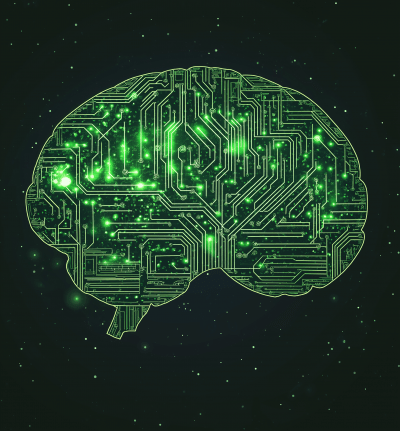 Circuit Board Brain Illustration