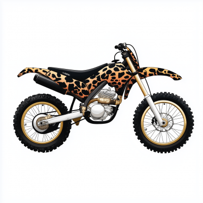 Cheetah Print Motocross Bike