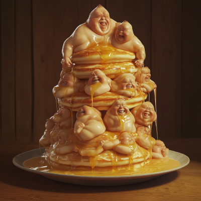 Surreal Pancake Stack