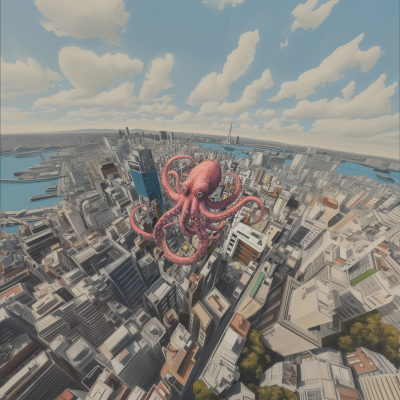 Futuristic City Octopus