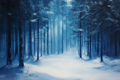 Surreal Winter Forest