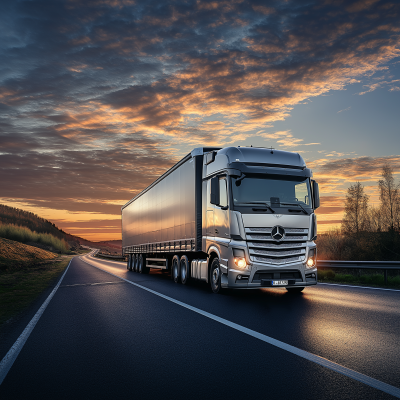 Robust Truck on Scenic Road