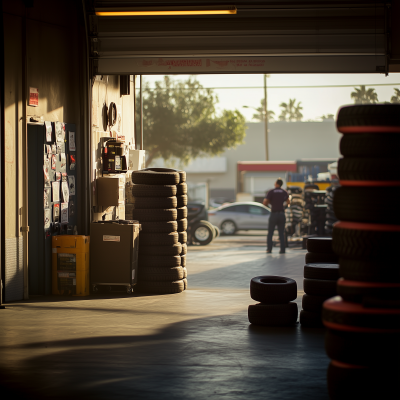 Modern Tire Shop in California