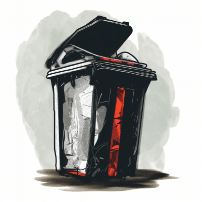 Trash Bin Illustration