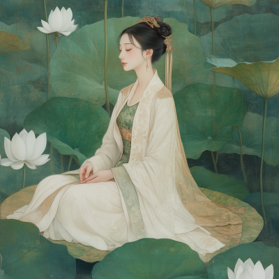 Serenity on Lotus Leaf