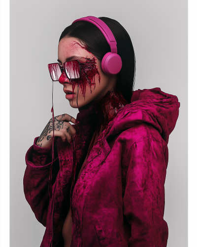 Young Woman in Headphones