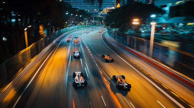 Nighttime Street Race in Singapore