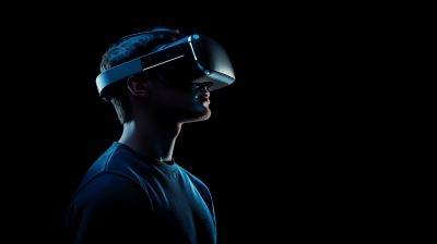 Futuristic Young Man with VR