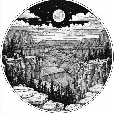 Grand Canyon Circular Patch Design