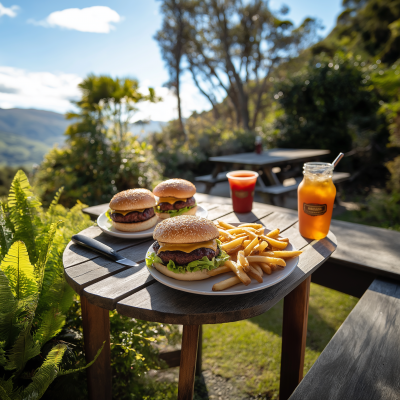 Homecooked Burgers and Fries