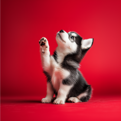 Happy Baby Puppy Husky