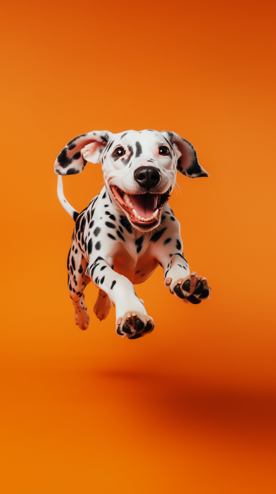 Happy Dalmatian Running