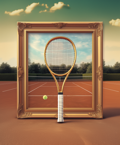 Vintage Tennis Racket Frame