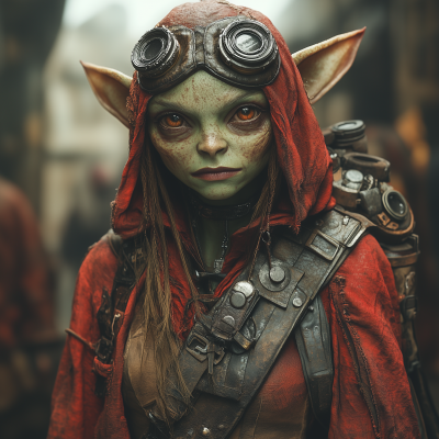 Goblin in Steampunk Attire