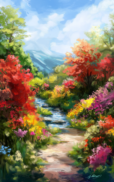 Vibrant Garden Scene