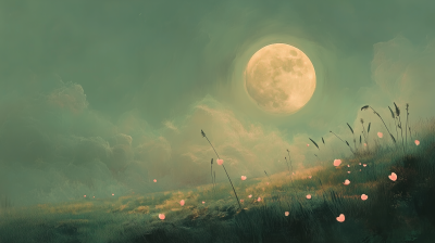 Surreal Moonlit Landscape